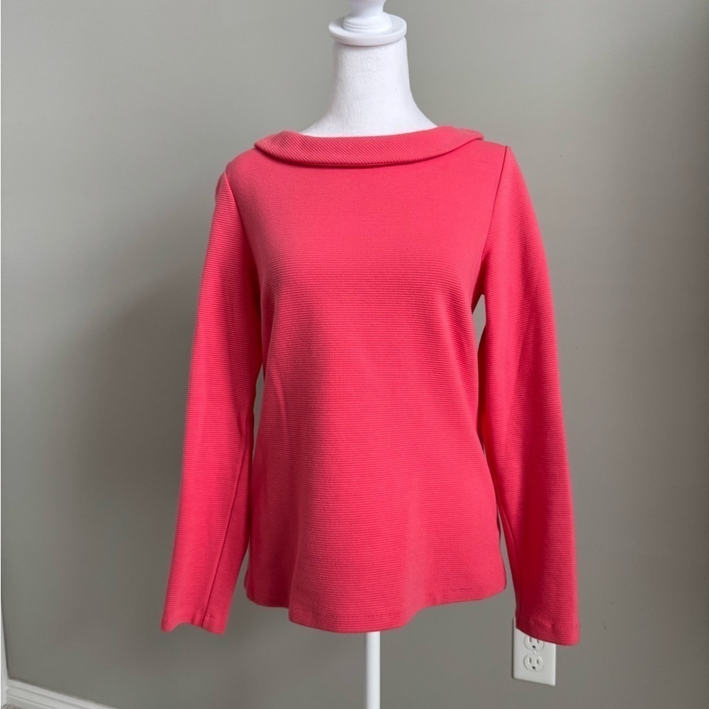 Talbots Pink Cowl Neck Knit Top